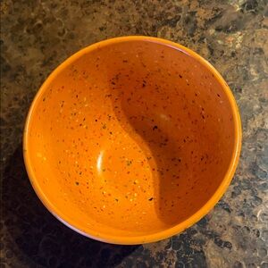 Vintage Zak Confetti Speckled Orange Melamine Mixing Bowl